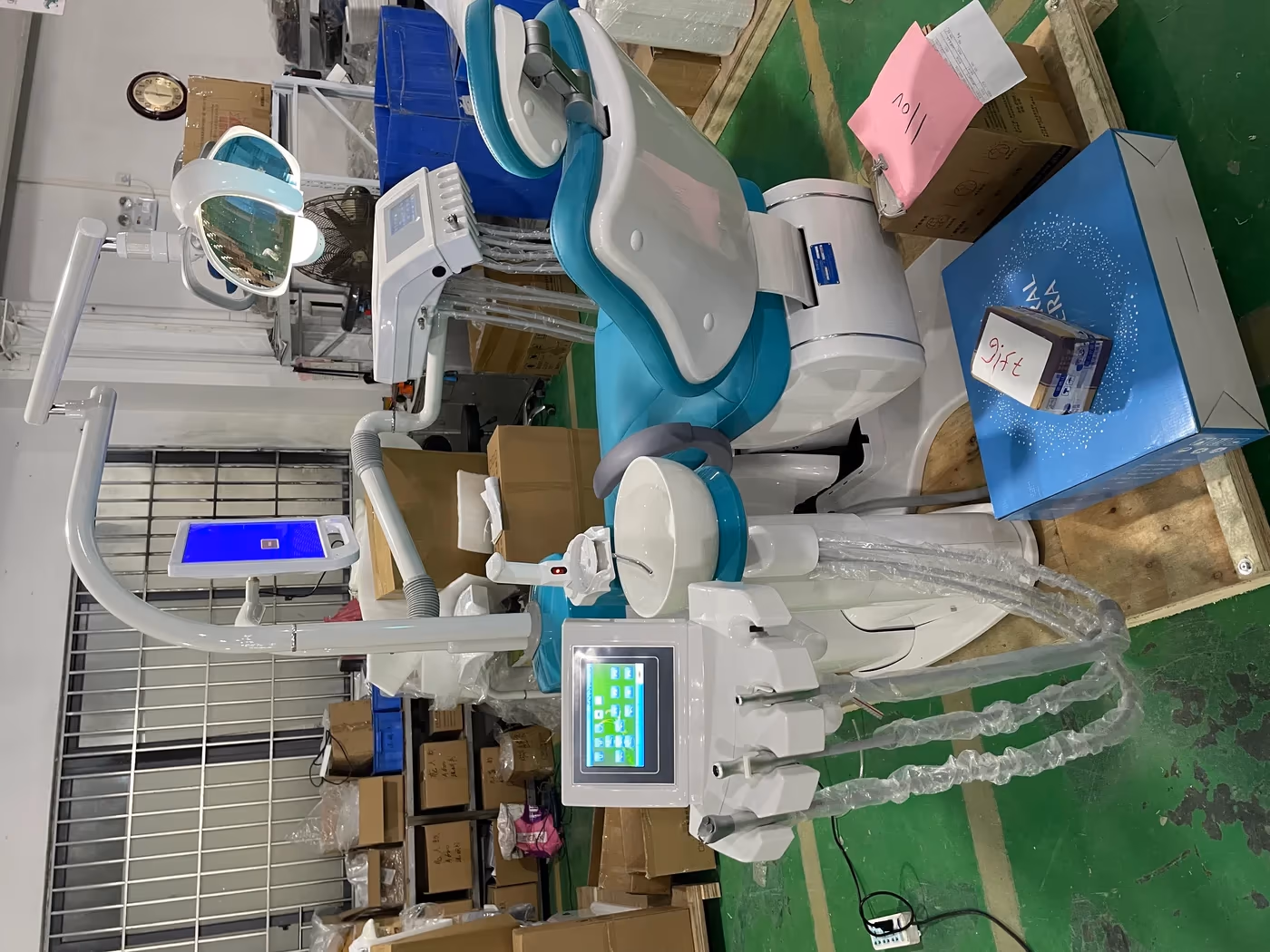 A6800 dental chair operator workspace in a real clinic installation