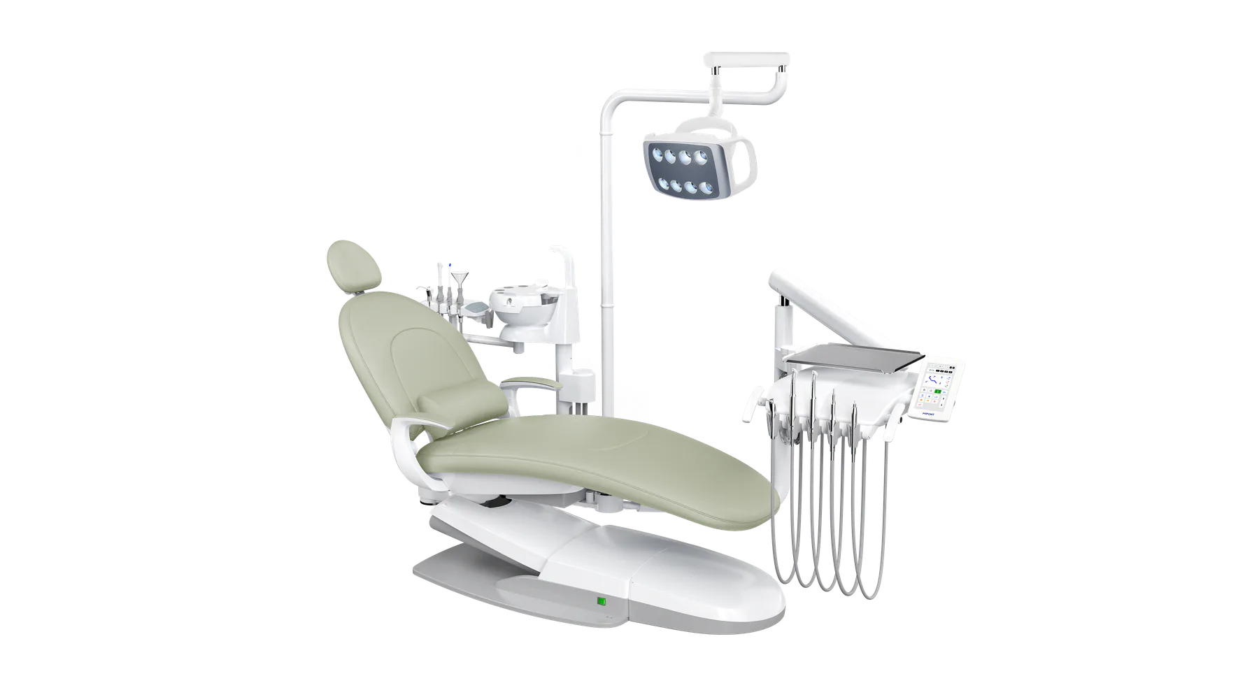 B100L Ultra dental chair with K01 Cream White full-silicone upholstery