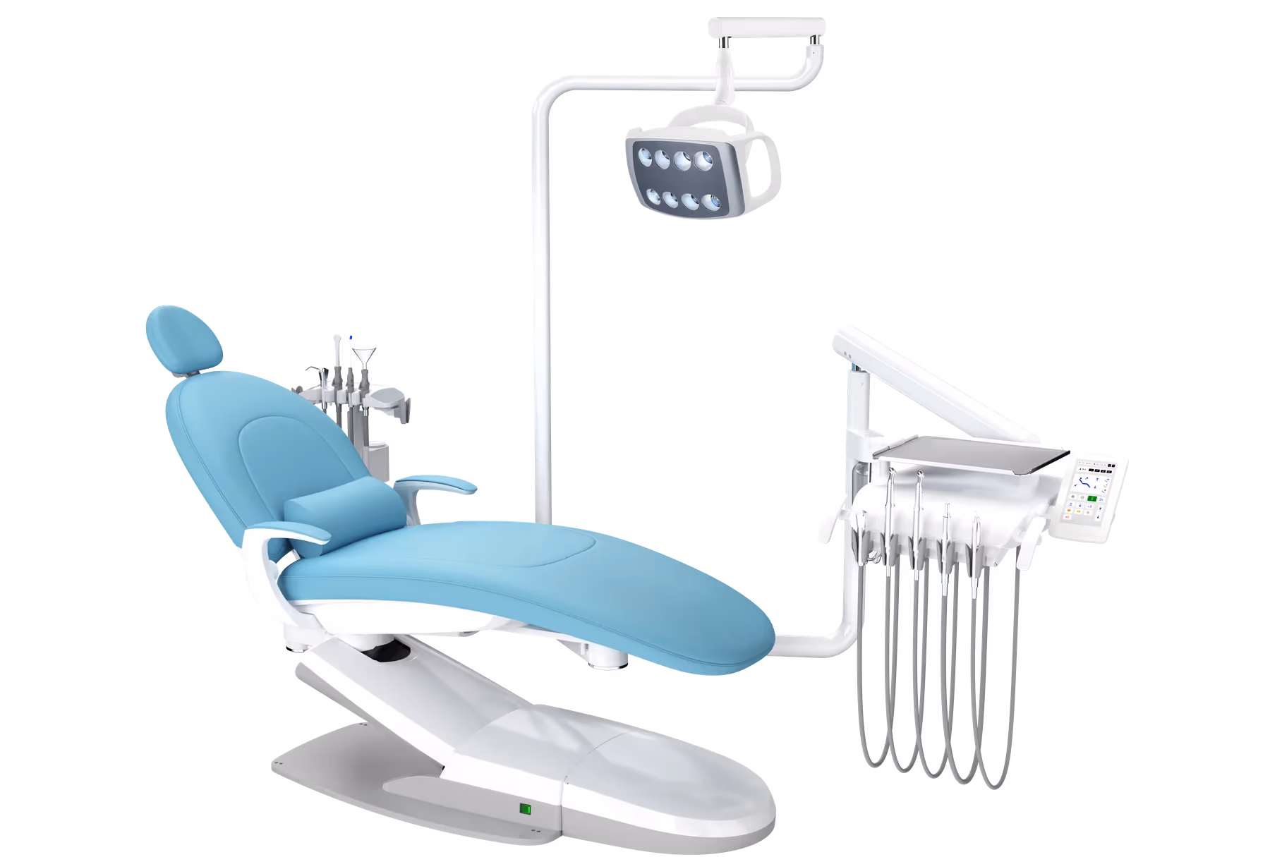 B100L Galaxy American-style chair body with patient support, delivery area and operating light