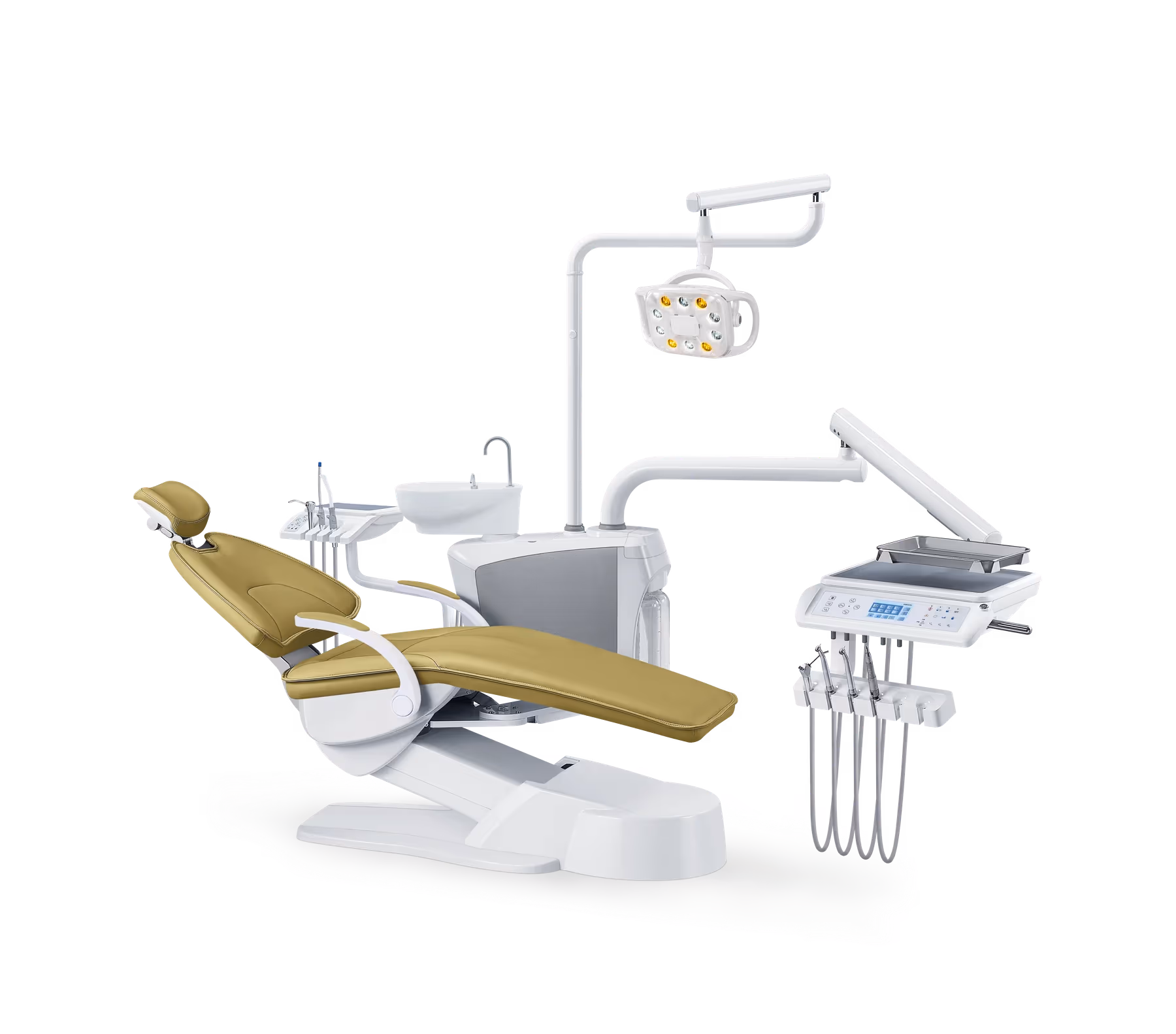 M200(L) dental chair shown with M01 upholstery