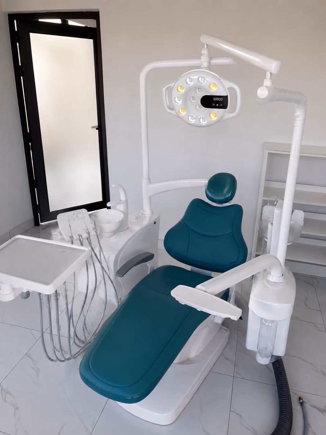 P3 dental chair in a supplied finished treatment-room reference image