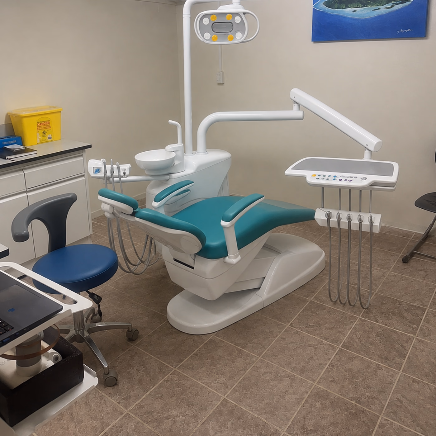 S650 dental chair in a supplied finished treatment-room reference image