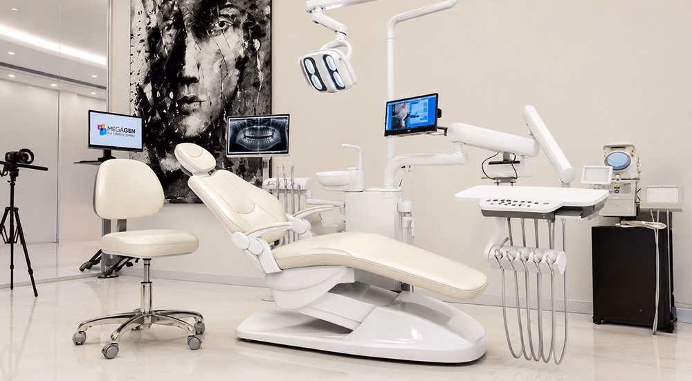White S670 dental chair in a modern customer clinic