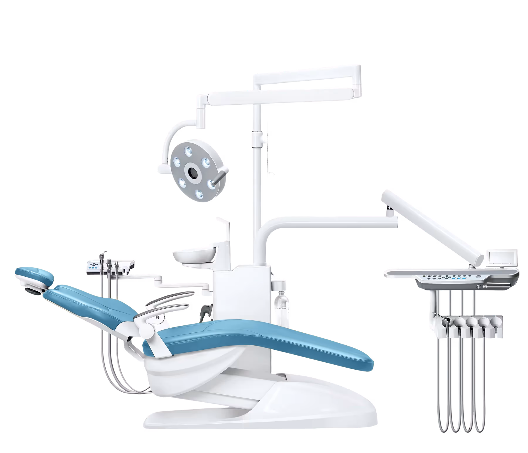 S670 dental chair shown with SS-P01 upholstery