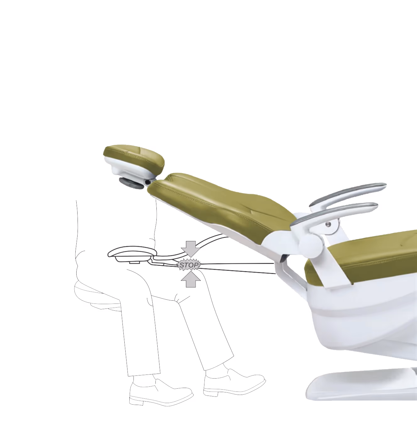 S670 silent electric chair with low seating position