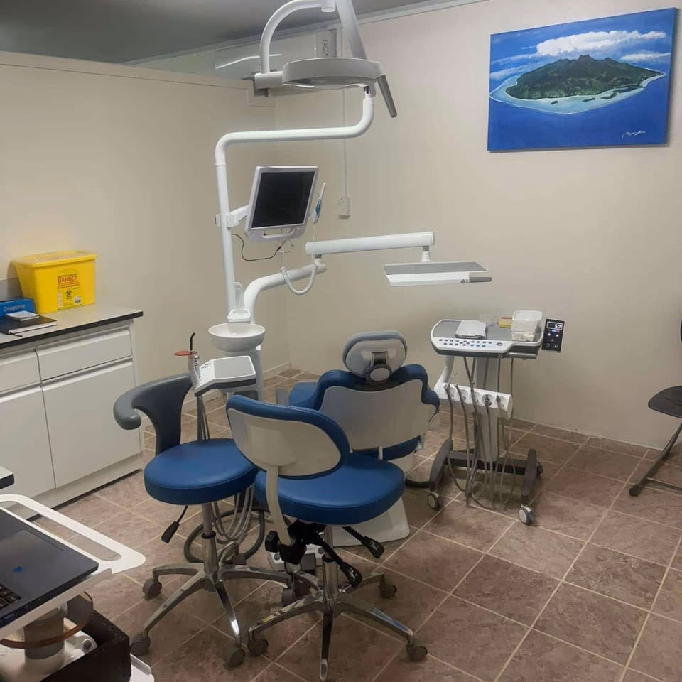 Blue S680 dental chair installed in a customer treatment room
