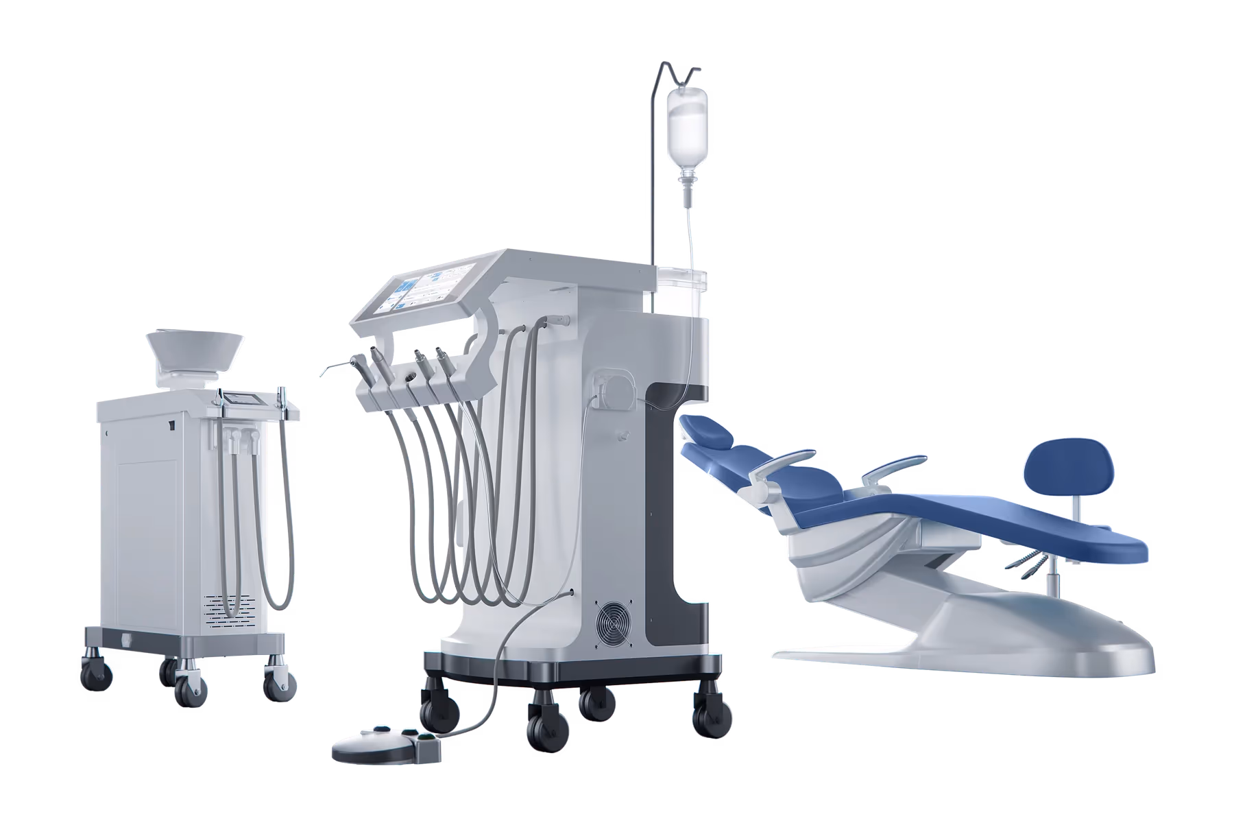 TJ-70 dental chair shown with H1 upholstery