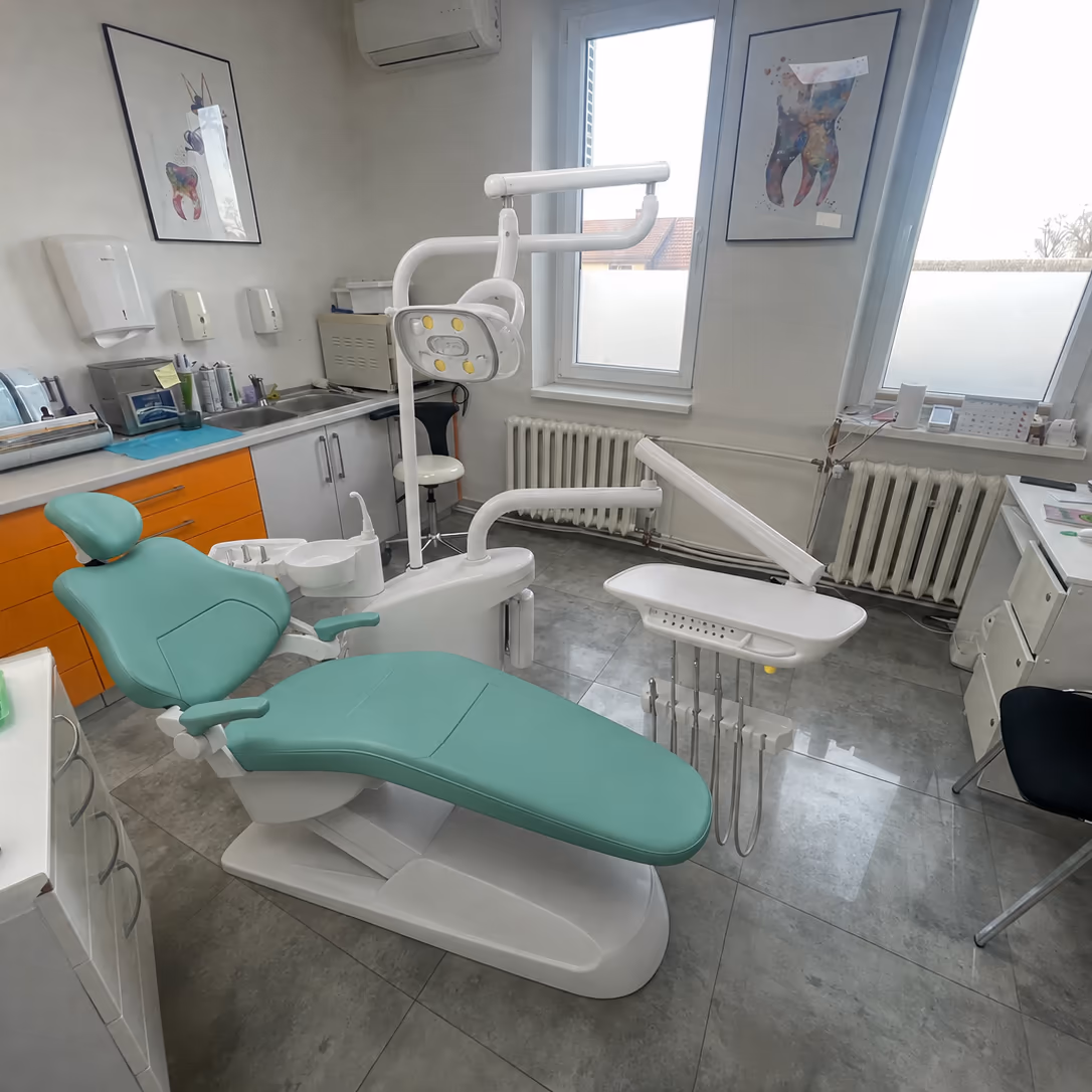 TJ2028II Prime dental chair in a supplied finished treatment-room reference image
